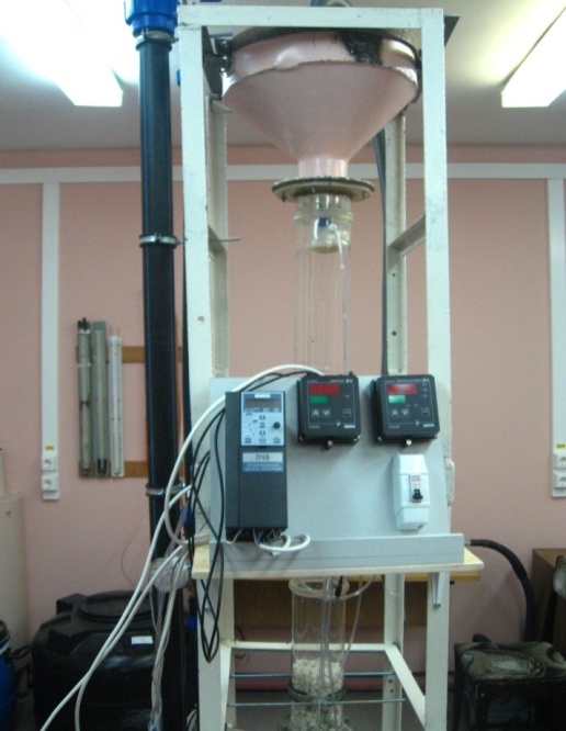 Установка по исследование процессов пылеулавливания в аппарате с подвижной насадкой